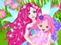 Shortly after the wedding our beautiful fairy gave birth to a cute baby girl! She has pink hair, just like her mother, and a pair of sparkling purple wings! Will you help our fairy to take care of her little daughter? She needs to bath the little girl, feed her, play with her and get her to sleep.